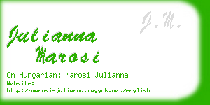 julianna marosi business card